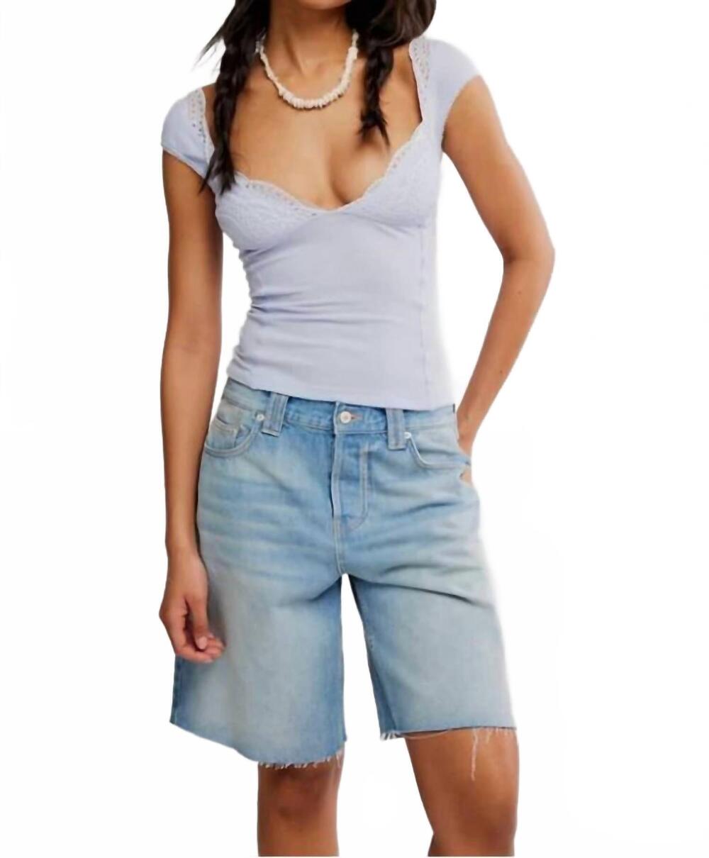 NEW FREE PEOPLE blush hour tee in summer shower